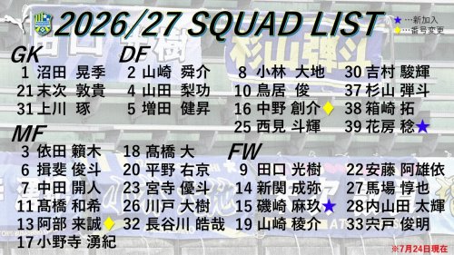 2026/27シーズン 横河武蔵野フットボールクラブチーム新体制について